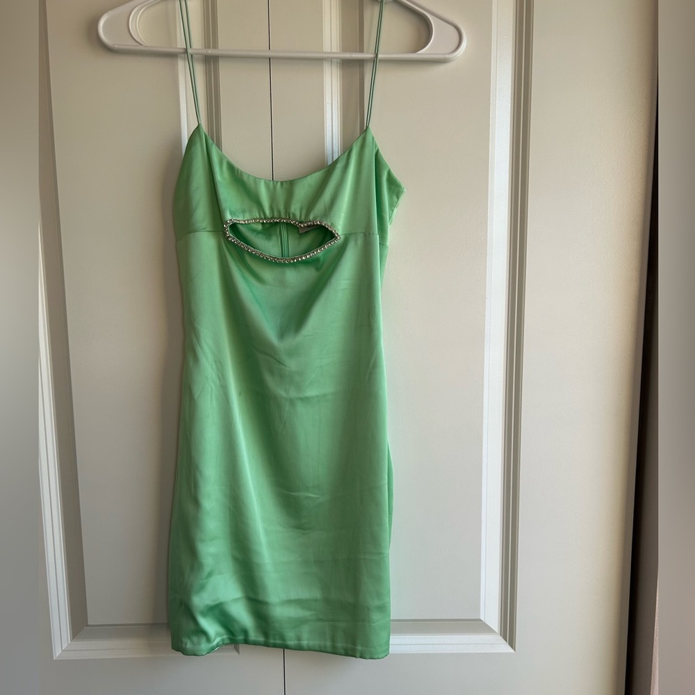 Oh Polly Green Cutout Mini Dress